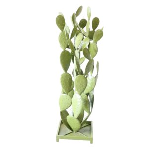 Cactus décoratif en métal sur socle – Sculpture jardin design