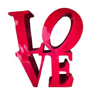 Sculpture décorative LOVE géante – Statue design contemporaine